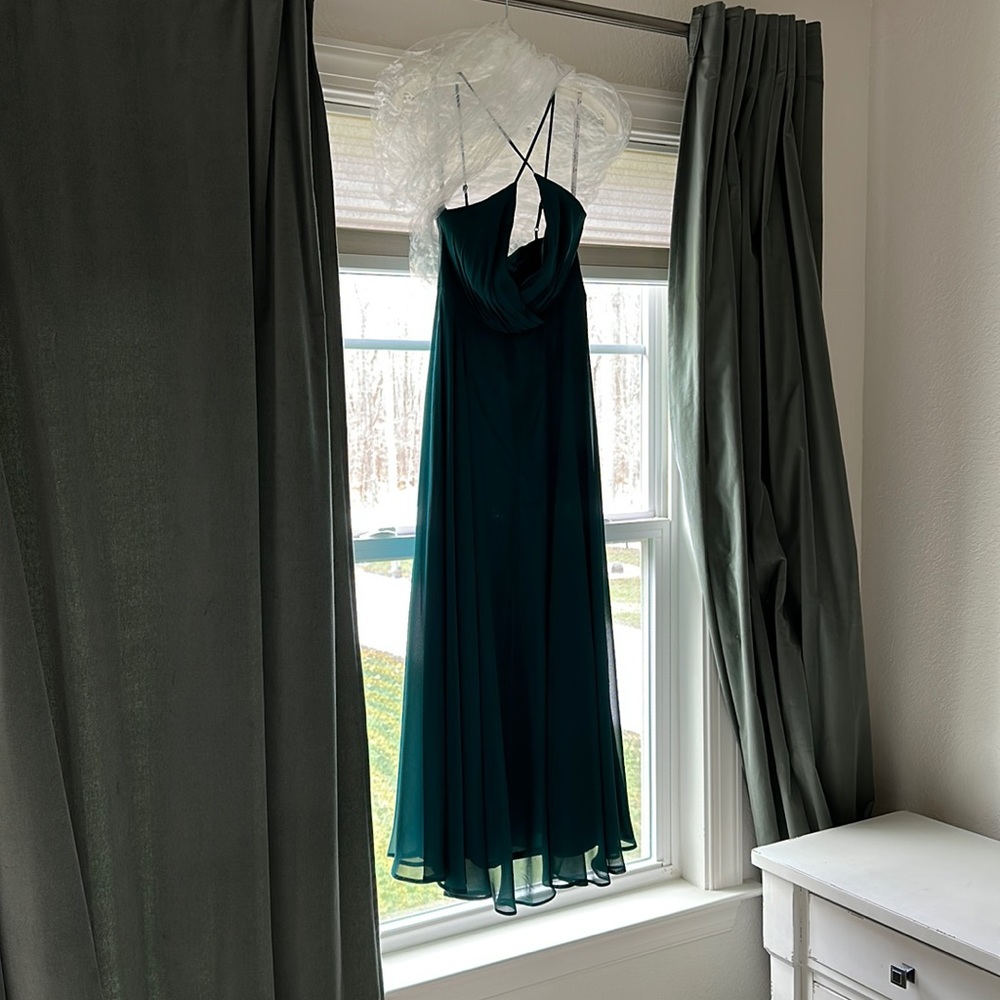 Gem color bridesmaids dress